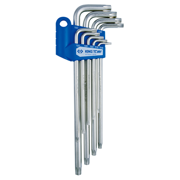 9pc Extra Long Tamper Resistant Torx Key Sey T10-T50