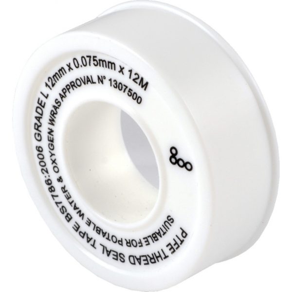 Teflon Tape / PTFE Tape - 12mm x 12M - Pack 10