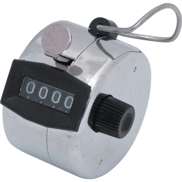 Chrome Hand Tally Counter 4 Digit