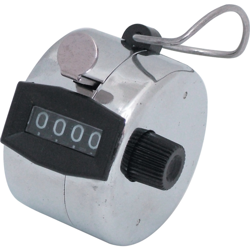 Chrome Hand Tally Counter 4 Digit 1 Chrome Hand Tally Counter 4 Digit